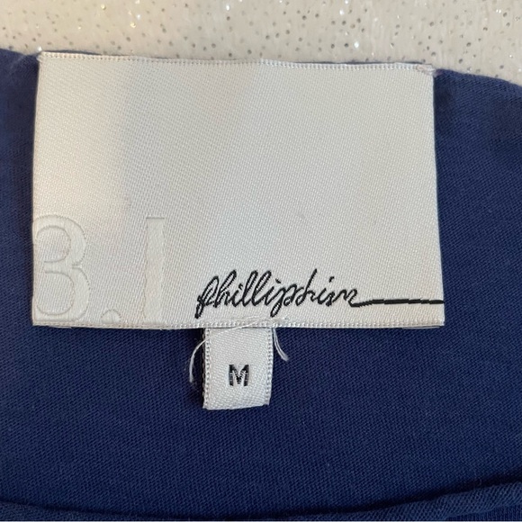 Phillip Lim 3.1 Boxy Cropped Striped Embellished Abstract Cotton T Shirt ✨ - Picture 3 of 10